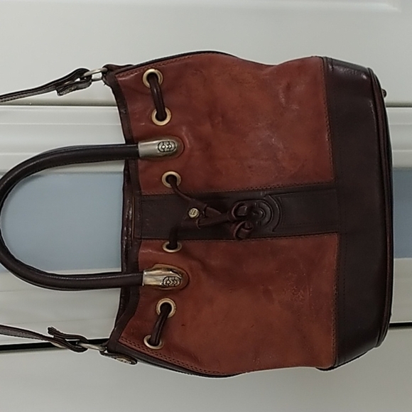 Marino Orlandi Italian Leather Vintage Bucket Bag Shoulder Tote Crossbody - Picture 15 of 16